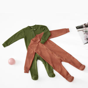 Grenouillère pour bébé en coton/spandex, vêtements pour nouveau-né, combinaison avec <span class=keywords><strong>fermeture</strong></span> éclair à l'avant, collection automne-hiver - Product Image 5