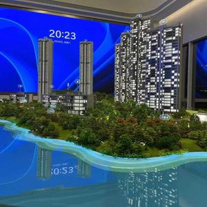 Modello in Miniatura 3D di Edificio Residenziale Urbano in Fibra di Vetro/PVC/ABS con Design Personalizzabile - Product Image 2