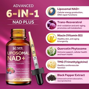 Suplemento líquido de marca privada Nad Drops con pimienta negra y vitamina B3 para retrasar el envejecimiento. - Product Image 3