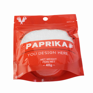 LT tùy chỉnh in túi gia vị màu đỏ có thể khóa lại Ziplock nhôm lá nhựa Mylar túi đứng lên bao bì túi có cửa sổ - Product Image 3