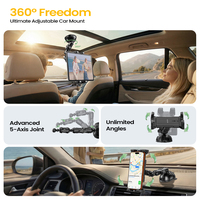 Support de tablette personnalisé pour tableau de bord, pare-brise, bureau, fixation par ventouse réglable, bras articulé, support de tablette pour voiture