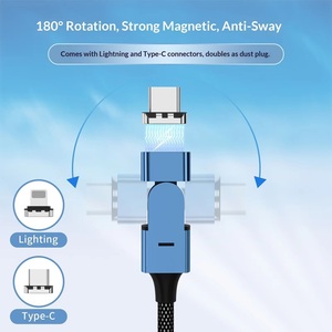 360&deg;Rotation <strong>Magnetic</strong> <strong>Charging</strong> <strong>Cable</strong> 3 in 1 <strong>Magnetic</strong> <strong>Charging</strong> Cord Compatible with Mirco USB Type C Smartphone - Product Image 3
