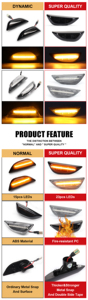 5 types de clignotants latéraux dynamiques à LED pour <span class=keywords><strong>Opel</strong></span> <span class=keywords><strong>Mokka</strong></span> X Chevrolet Trax Buick Encore 13-20 Lampes indicatrices de clignotants - Product Image 6