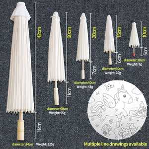 Parasols en papier décoratifs Sadnyy, style chinois et japonais, pour peinture à l'huile DIY, artisanat pour mariages et cérémonies nuptiales - Product Image 5