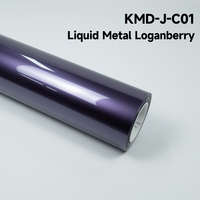 KING MARTIN Film de protection de peinture sans DMF, autocollants pour carrosserie automobile, adaptés aux voitures, couleur métal liquide Loganberry, TPU, PPF