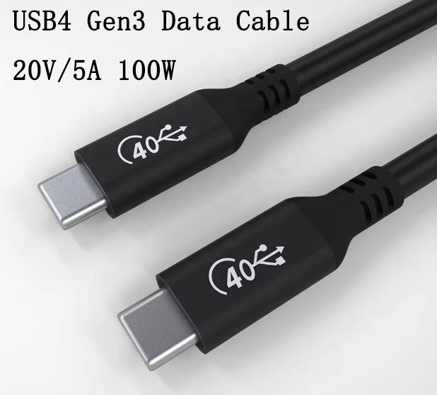 High Quality USB4 Full-Function Data Cable USB4 Gen3 100W Fast Charging USB 40Gbps Cable for Laptop