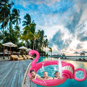 Inflatable Swimming Pool For Children With Slide Water Spray Home Use Outdoor PVC Baby Toddler Wading Pool - Product Image 1