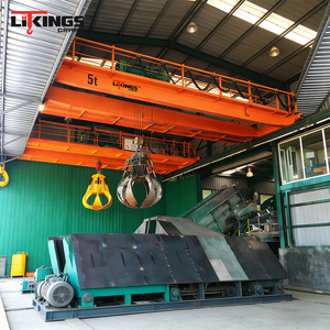 מנוף גשר חשמלי דו-קורה נייד QZ עם כף אחיזה, 50 טון, בקרת PLC, מנוע גלגלי שיניים, משאבה גבוהה - Product Image 1