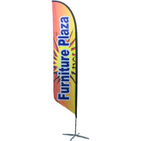 Drapeaux de plage promotionnels en aluminium et acier pour l'extérieur, bannières publicitaires numériques personnalisées, forme plume, goutte d'eau, Bali, arc