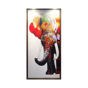 Wunderschönes Werk Elefant Wandhängende Ölgemälde auf Leinwand große Größe Tiere Wandkunst Poster für Wohnzimmer Dekoration