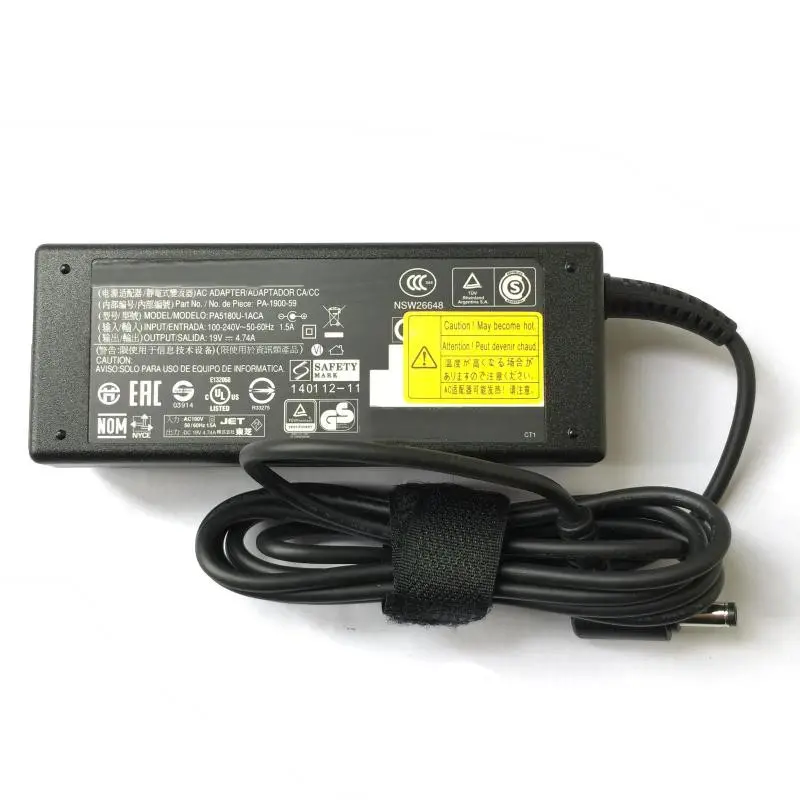 90W Laptop Power Adapter With Dc Connector 5.5*2.5Mm For Toshiba