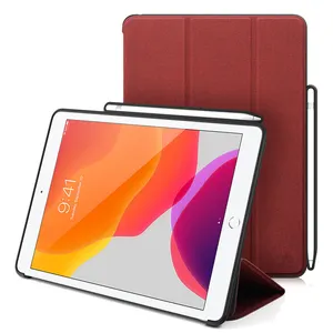 8th nesil darbeye dayanıklı üç katlı Pu Premium deri akıllı çevirme Tablet Ipad kılıfı