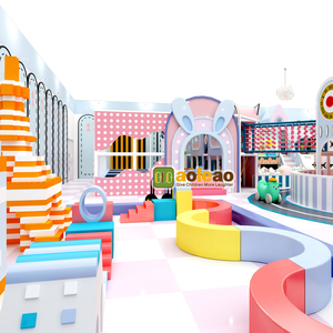 [Thème Conte <span class=keywords><strong>de</strong></span> Fées Macaron] AOLEAO Grand toboggan et piscine à balles combinés, aire <span class=keywords><strong>de</strong></span> jeux intérieure personnalisée parent-enfant, capacité supérieure à 500 kg pour 100 personnes - Product Image 2