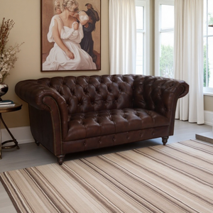 <span class=keywords><strong>Canapé</strong></span> Chesterfield vintage de luxe de haute qualité en cuir véritable pleine fleur <span class=keywords><strong>2</strong></span> <span class=keywords><strong>places</strong></span> pour salon, <span class=keywords><strong>canapé</strong></span> en cuir marron pour la maison, hall d'hôtel - Product Image 2