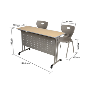 Ensemble bureau et chaise d'apprentissage universitaire avec cadre robuste ergonomique et soutien de la posture - Product Image 2