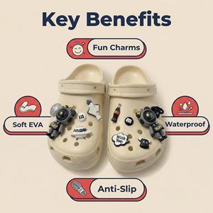 Chaussures fermées à plateforme EVA pour hommes Yearning, motif Astronaute 3D, imperméables, respirantes, légères et à séchage rapide - Product Image 5