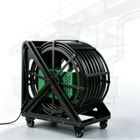 Dégraissant électrique portable pour conduits d'extraction de cuisines professionnelles avec rotation avant/arrière et moteur à vitesse variable