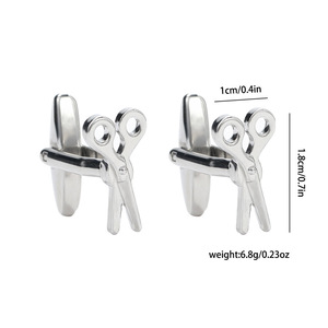 Vendita calda regali classici strumenti a forma di ascia forbici smalto personalizzato <span class=keywords><strong>barba</strong></span> gemelli per gli uomini di lusso - Product Image 5