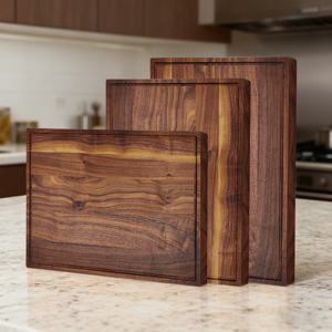 특대형 아카시아 나무 도마 세트 3종 주방용 샤퀴테리 도마-과일 치즈 고기 절단용 카빙 도마 - Product Image 1