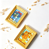 Aimants de réfrigérateur créatifs 3D, cadres photo de peintures mondialement connues, aimants de réfrigérateur magnétiques vintage personnalisés, vente en gros sur mesure