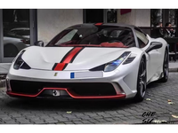 Nouveau kit carrosserie style 458 Sp pour 458 Italia Spider avec crochet de remorquage, pare-chocs avant semi-carbone amélioré