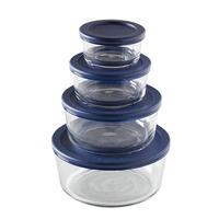 Grand ensemble de bols ronds en verre avec couvercles sans BPA, lave-vaisselle, micro-ondes, congélateur, boîte de rangement des aliments de cuisine