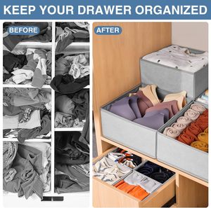 Organiseurs de placard pliables en tissu et séparateurs de tiroirs pour sous-vêtements – Vente en gros - Product Image 2