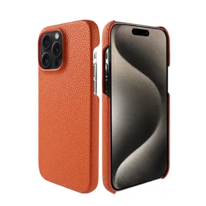 For IPhone 15 Shockproof Back Cover Ultra Fiber Leather Case High Imitation Leather For IPhone 14 Phone Case