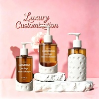 Nouvelle bouteille en plastique vide PET 350ml 400ml 500ml, pour shampoing, gel douche, après-shampoing et autres cosmétiques, avec pompe à lotion