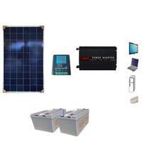 Système de stockage d'énergie solaire connecté au réseau de 3 kW avec panneaux en silicium monocristallin, contrôleur MPPT, batterie lithium-ion pour usage domestique