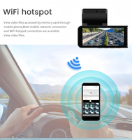 Cámara para Coche Ultra HD A9 4K con Cámaras Delanteras/Traseras, Pantalla IPS de 3.69'', 4G, GPS, WiFi, ADAS, BSD, Modo de Estacionamiento, Tarjeta TF de 256G, Grabador de Video Dual