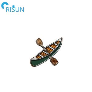 Fabrication de canoë-kayak en métal émail épingle insigne personnalisé canoë kayak pagaie sport kayakiste canotage et pagaie épinglette - Product Image 2