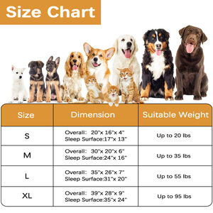 Extra Großes CE-Zertifiziertes Orthopädisches Hunde- und Katzenbett aus Memory-Schaumstoff mit Umweltfreundlichem Klassischem Samtbezug – Bequemes Waschbares Komfortbett - Product Image 5