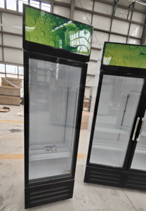 Congélateur de présentation de crème glacée commercial à porte battante simple, dégivrage automatique direct, éclairage LED, réfrigérateur vertical pour aliments congelés - Product Image 5