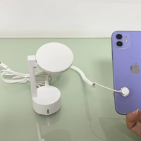 Support d'affichage magnétique sécurisé antivol INSHOW amélioré avec support de charge filaire Type-C pour téléphones (ne prend pas en charge la charge sans fil)