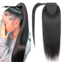 Queue de cheval indienne à clipser prête à être expédiée, avec options de styles Water Wave, Deep Wave et Yaki, et options lisses pour femmes