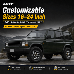 ล้อแม็กซ์ฟอร์จ LSR6007 6x139.7 ET0 ET-12 ขนาด 17 18 20 นิ้ว สีดำปัดเงา สำหรับ Ford Bronco F150  สินค้าขายดี มีจำนวนจำกัด - Product Image 2