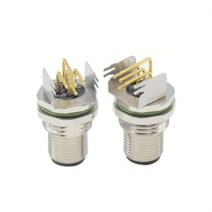 Connecteur mâle étanche M12 PCB 4 broches IP67 avec connecteur étanche en métal de type DIN 4P - Product Image 4