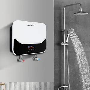 5500w abs plastic smart geyser bath tankless shower electric hot instant water heaters with thermostat