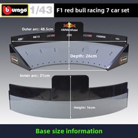 Bburago 1:43 Ensemble de présentoirs métalliques pour 7 voitures de course F1 Formule 1