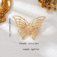 Broche Papillon Irrégulière Dorée en Alliage Métallique pour Femme, Bijou de Mode Personnalisé pour Petites Fêtes, Décoration Creuse