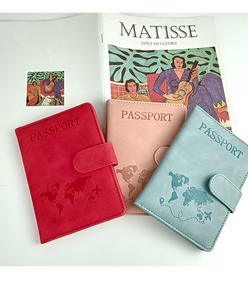 Portefeuille de voyage multifonctionnel en cuir PU avec protection RFID anti-vol, porte-passeport et emplacement pour carte SIM - Product Image 2