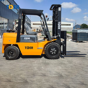 TDER gas gasolina carretilla elevadora propano 5M triplex mástil neumáticos sólidos 3ton LPG carretilla elevadora con cambio lateral - Product Image 4