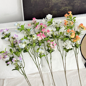 Fleurs de pois artificielles en soie, haute simulation, décoration intérieure, accessoires de mariage, style minimaliste - Product Image 4