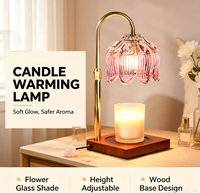 Lampe chauffe-bougie électrique dorée avec minuterie et variateur d'intensité, cadeau pour femme, pour faire fondre la cire