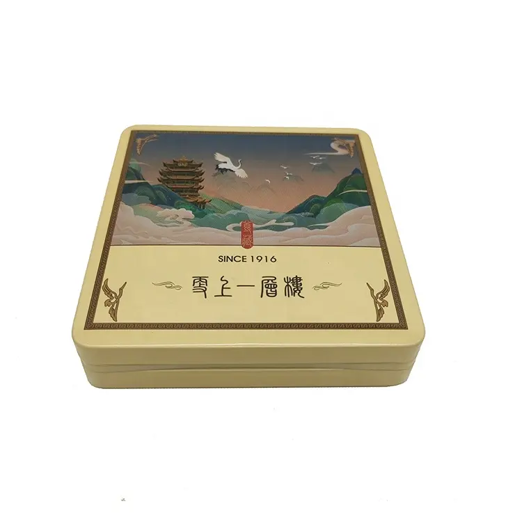 주문 담배 주석 상자 주문 주석 상자 초콜렛 사탕 담배 포장을 위한 작은 경첩을 단 뚜껑 장방형 주석 상자