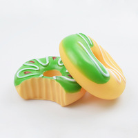 Directo de fábrica, nuevo producto, juguete para perros, simulación de Donut, helado, hamburguesa, resistente a mordeduras, juguetes de sonido de látex para dentición