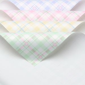 Wholesale Korean Designer Grid Pattern Waterproof Plastic Flower Wrapping Paper Valentine Bouquet Packing Floral Materials - Product Image 3