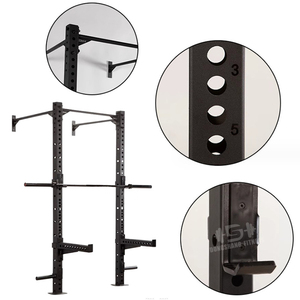 แร็คยกน้ำหนักติดผนังแบบมืออาชีพสำหรับบาร์เบลล์ เบนช์เพรส และสควอท - Product Image 4