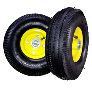 8 inch pneumatic rubber wheel with bearing for wheelbarrow 3.50-4